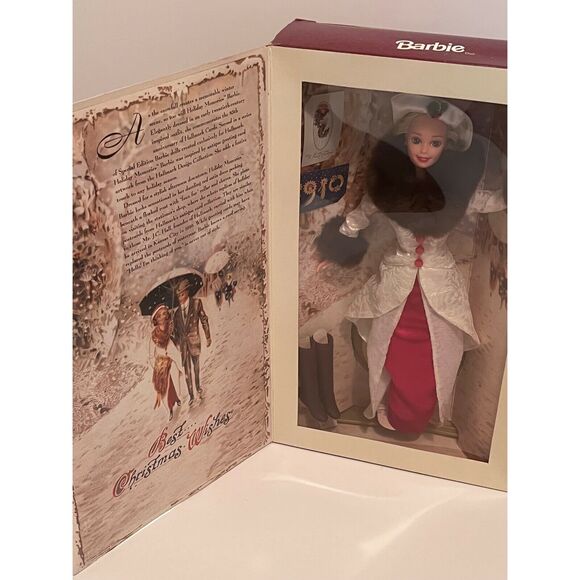 Hallmark Special Edition Holiday Memories Barbie Doll 1995 Best Christmas Wishes - Picture 3 of 11